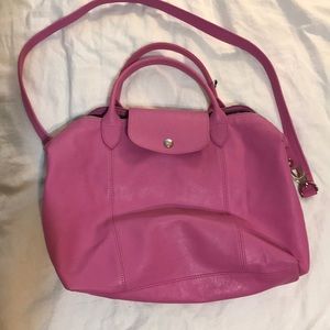 Longchamp pink leather handbag